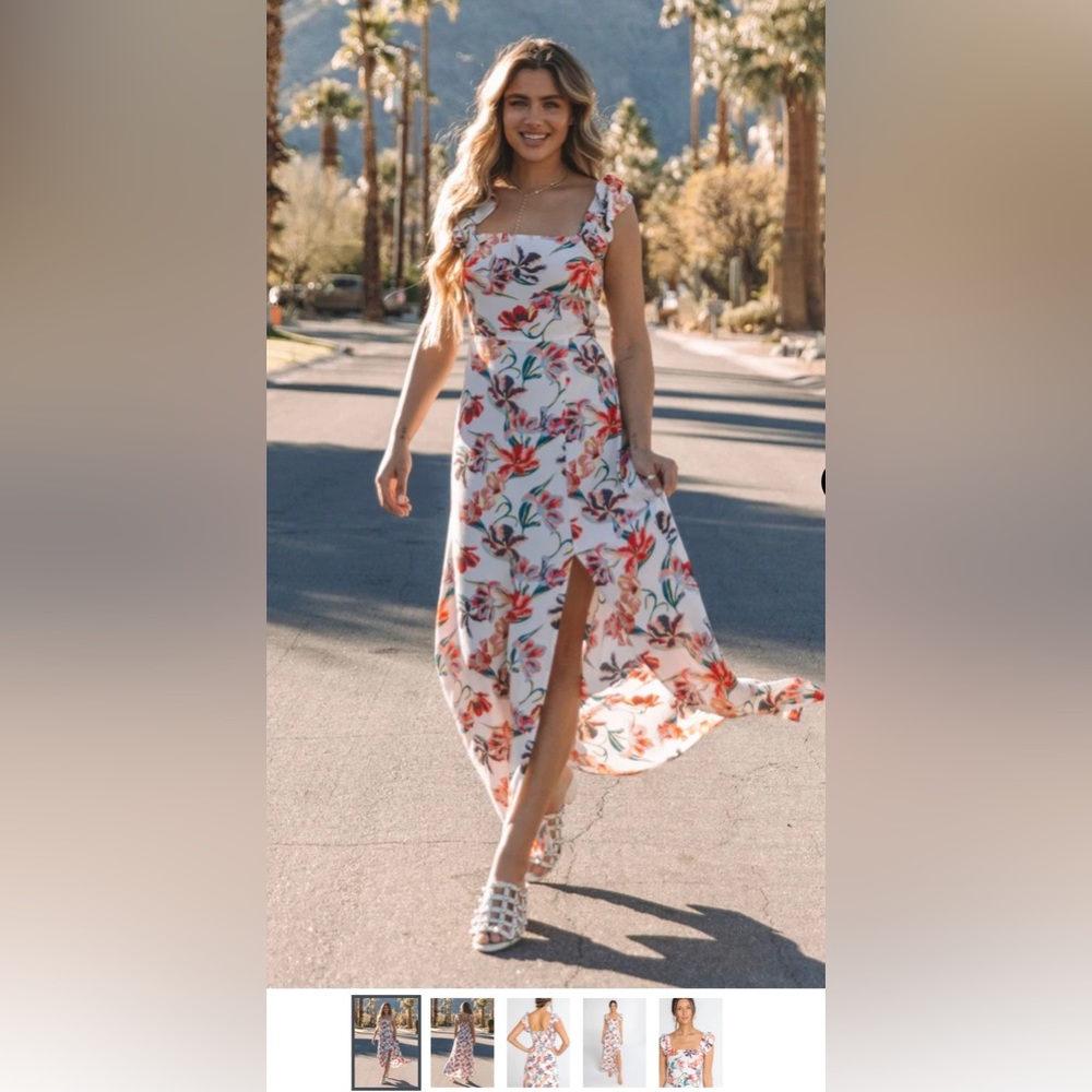 Love Stitch white floral dress